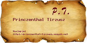 Princzenthal Tirzusz névjegykártya